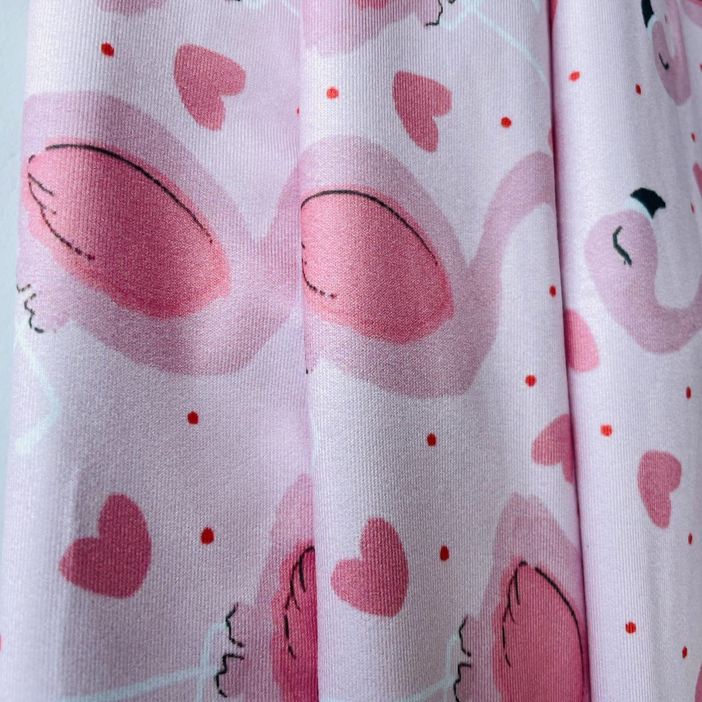 Flamingo and Hearts DBP Fabric