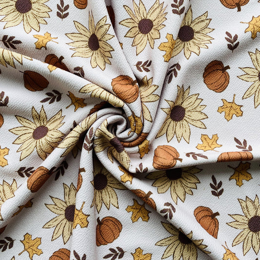 Pumpkin Flowers Maple Leaves Liverpool Fabric